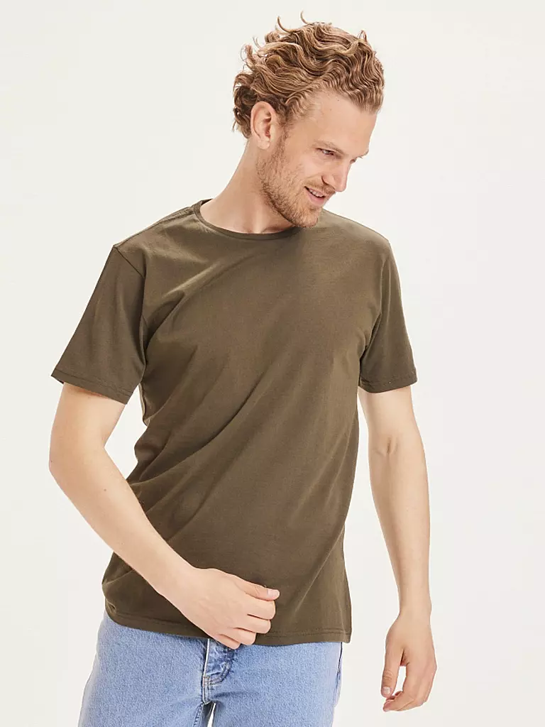 KNOWLEDGE COTTON APPAREL T-Shirt ALDER olive