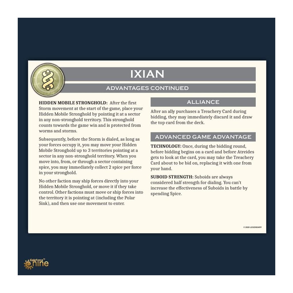 Dune: Ixians and Tleilaxu House Expansion