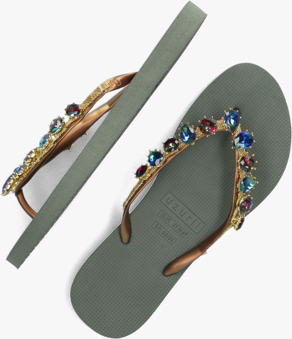 UZURII groene uzurii teenslippers alexia