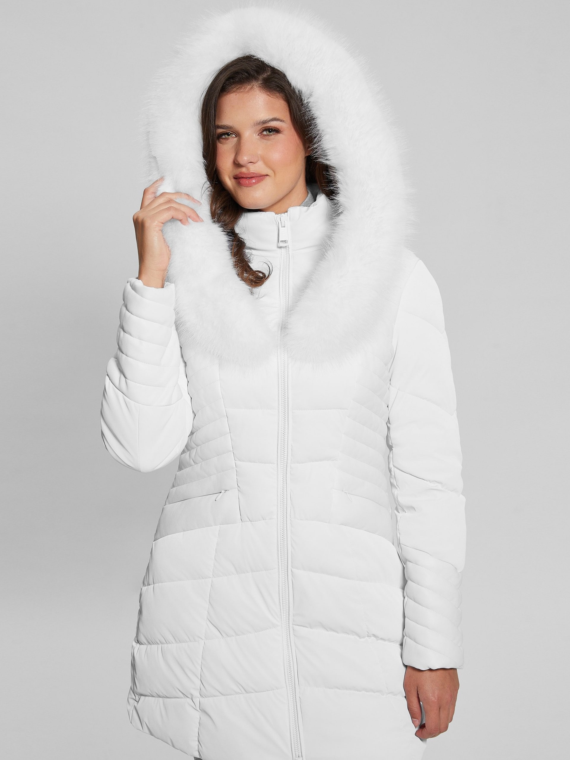 Casaco puffer com capuz Oxana