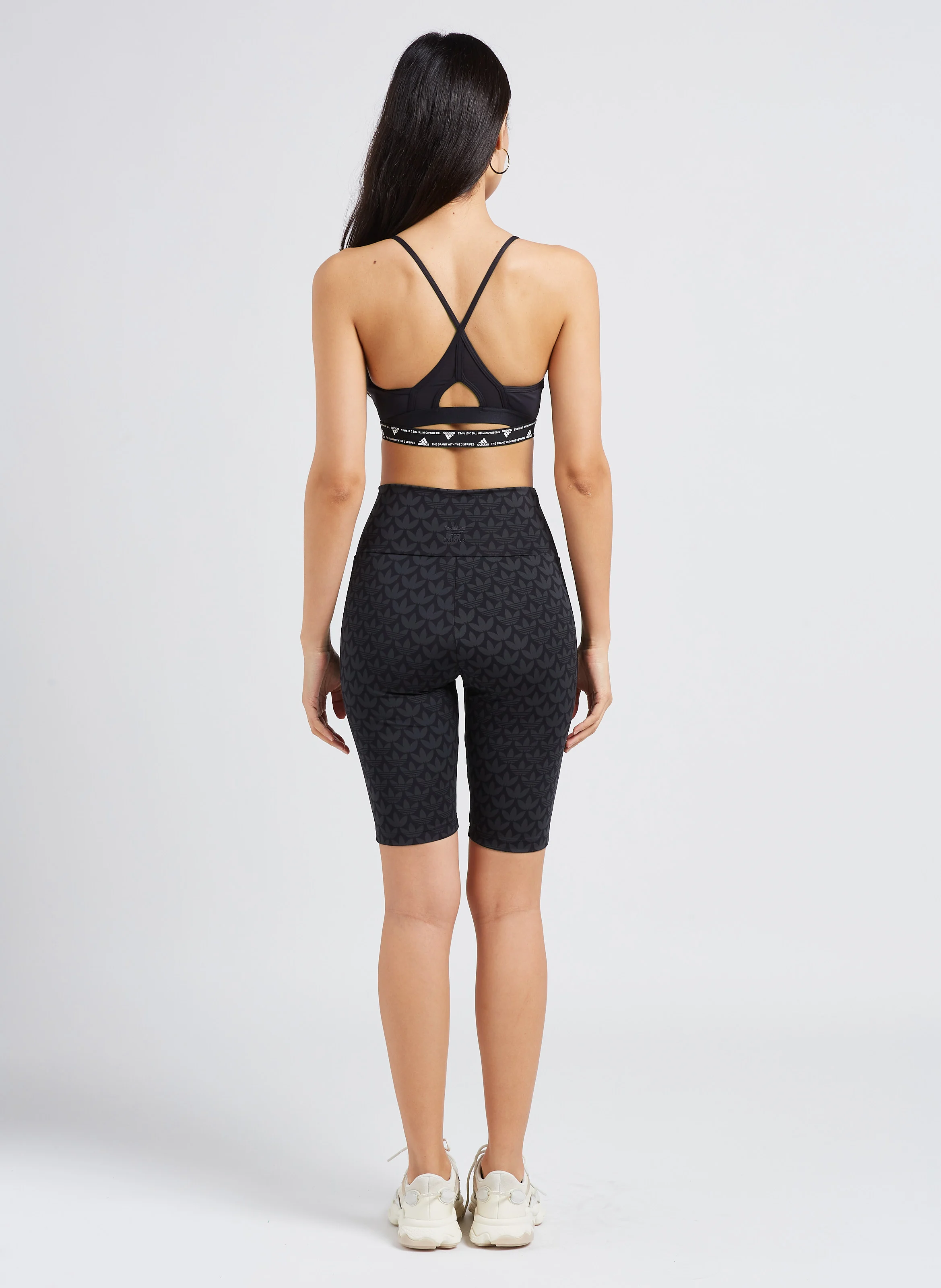 Cycliste imprimé monogramme| Noir