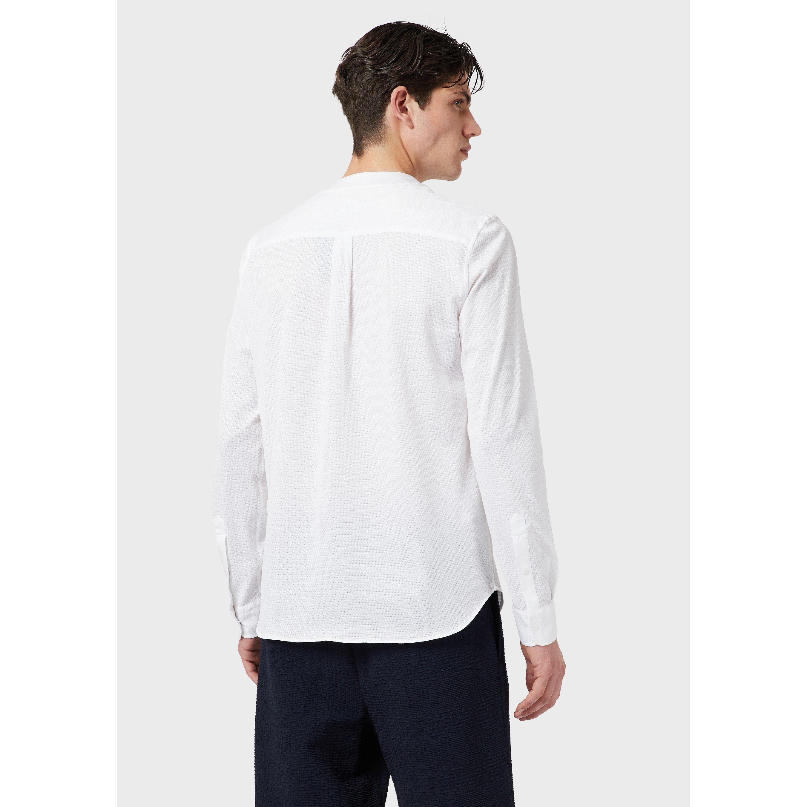 Emporio Armani V Neck Collarless Shirt