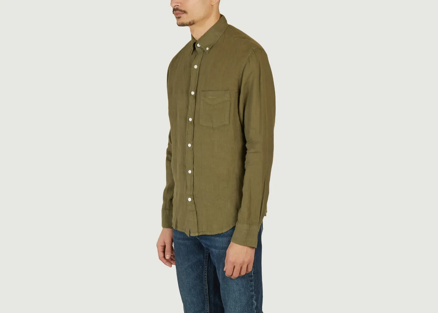 Chemise droite en lin Gant