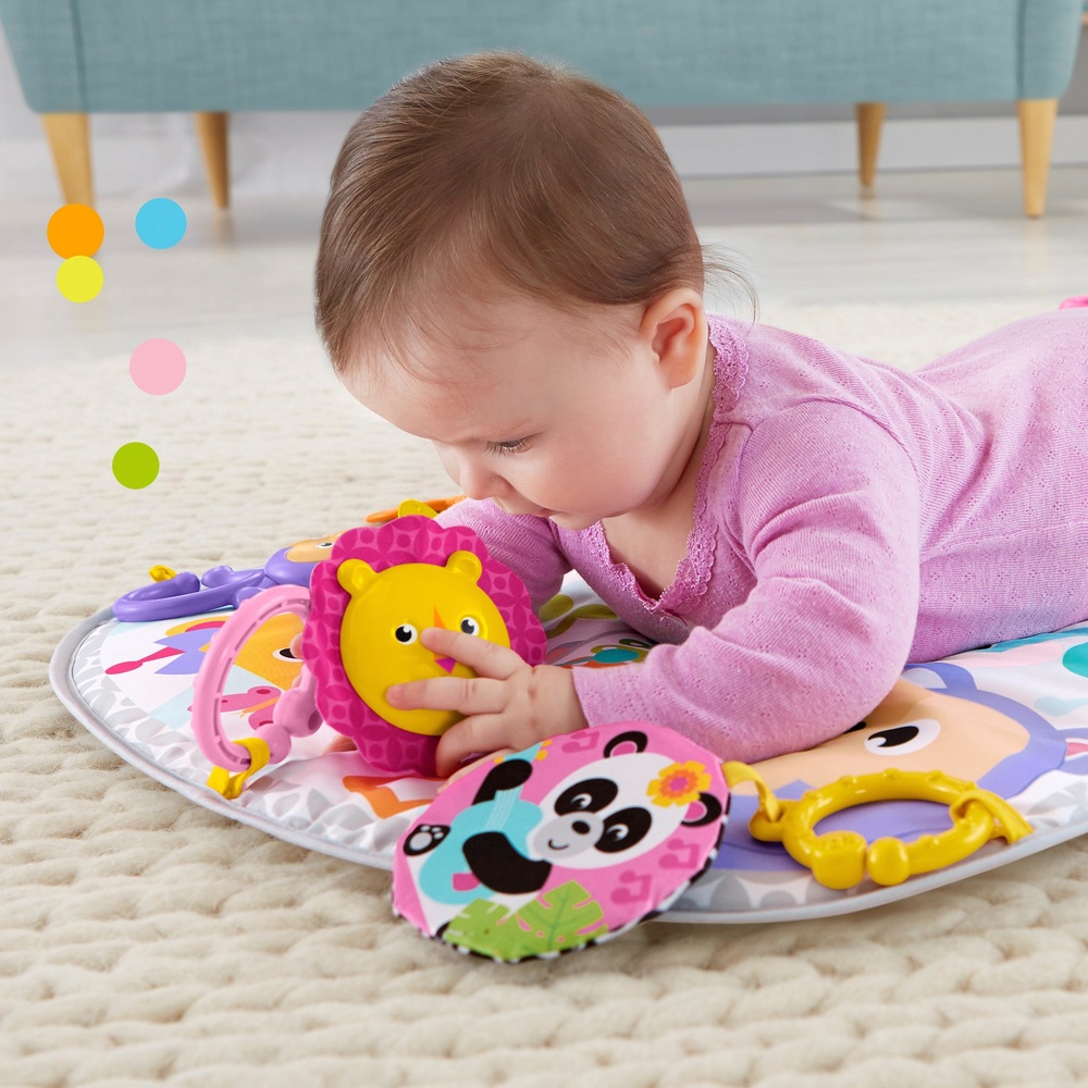 Fisher-Price Deluxe Kick & Play Piano Baby-Spielmatte Rosa