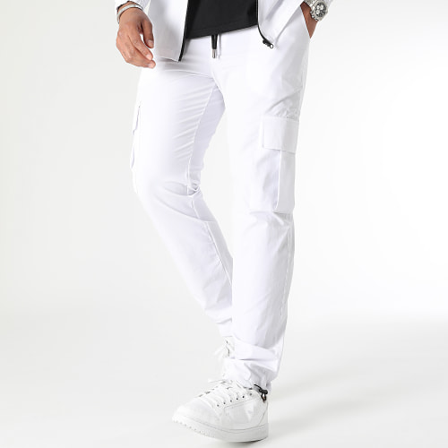 Ensemble Veste Zippée Et Pantalon Cargo 10701336 Blanc