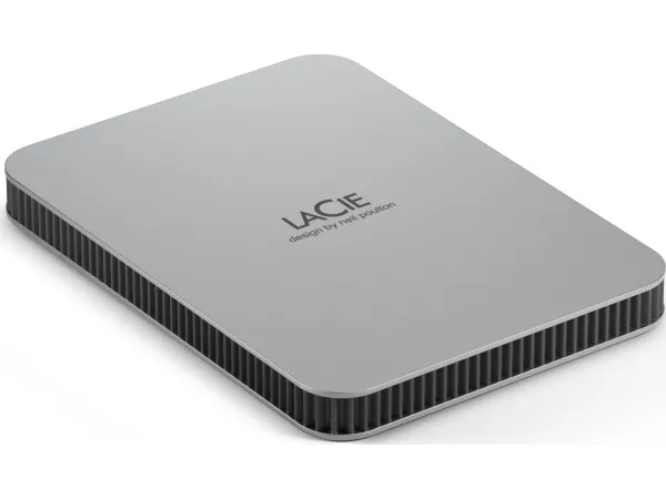 LaCie Mobile Drive STLP5000400 - Harddisk - 5 TB - ekstern (bærbar) - USB 3.2 Gen 1 (USB-C stikforbindelse) - månesølv