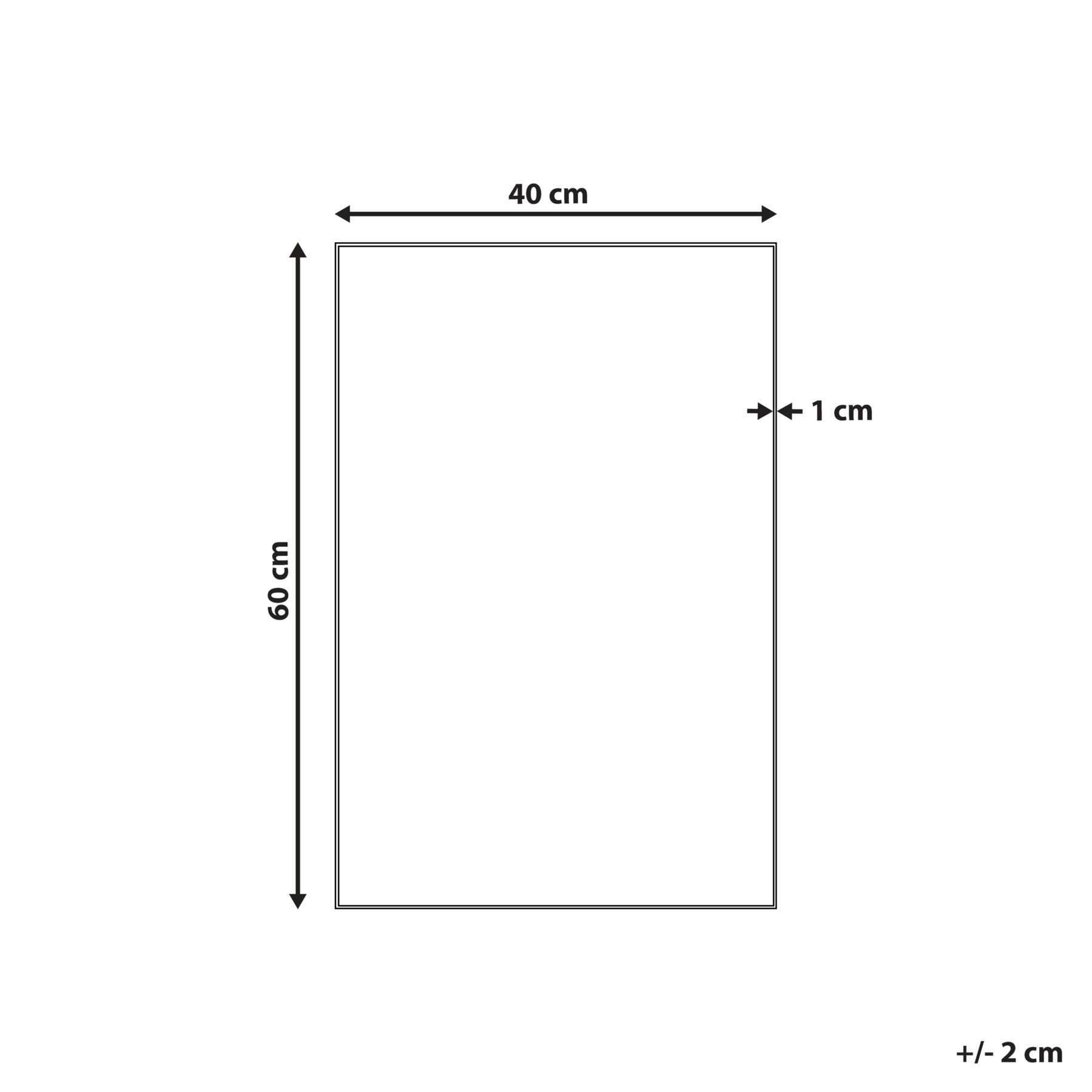 Beliani - ANGERS - Wandspiegel - Zilver  - Glas