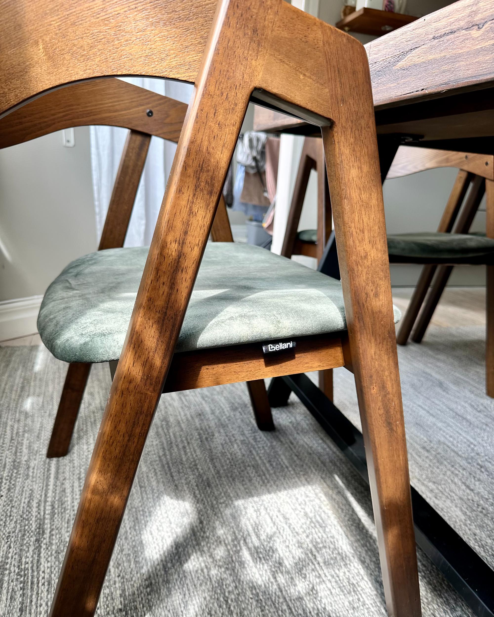 Set van 2 eetkamerstoelen YUBA Hout Donkergroen