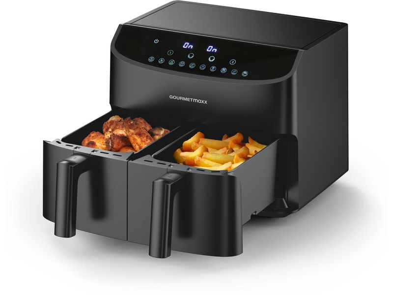 GOURMETmaxx Heissluft-Fritteuse 6 kg, Schwarz Vielseitiges Kochgerät mit Heissluft
