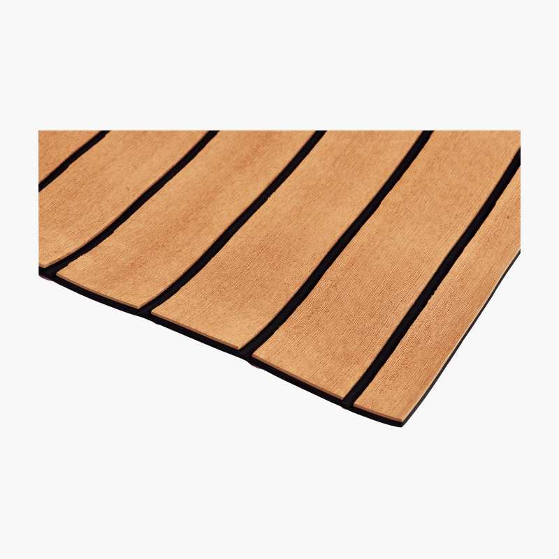 EVA Teak, teakfarget, stripete (svart nate)