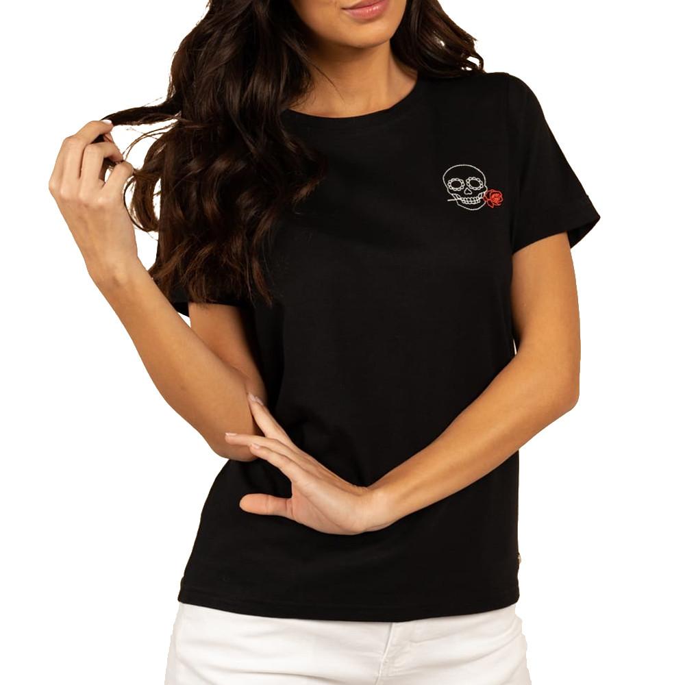 Deeluxe T-shirt Noir Femme Deeluxe Rose