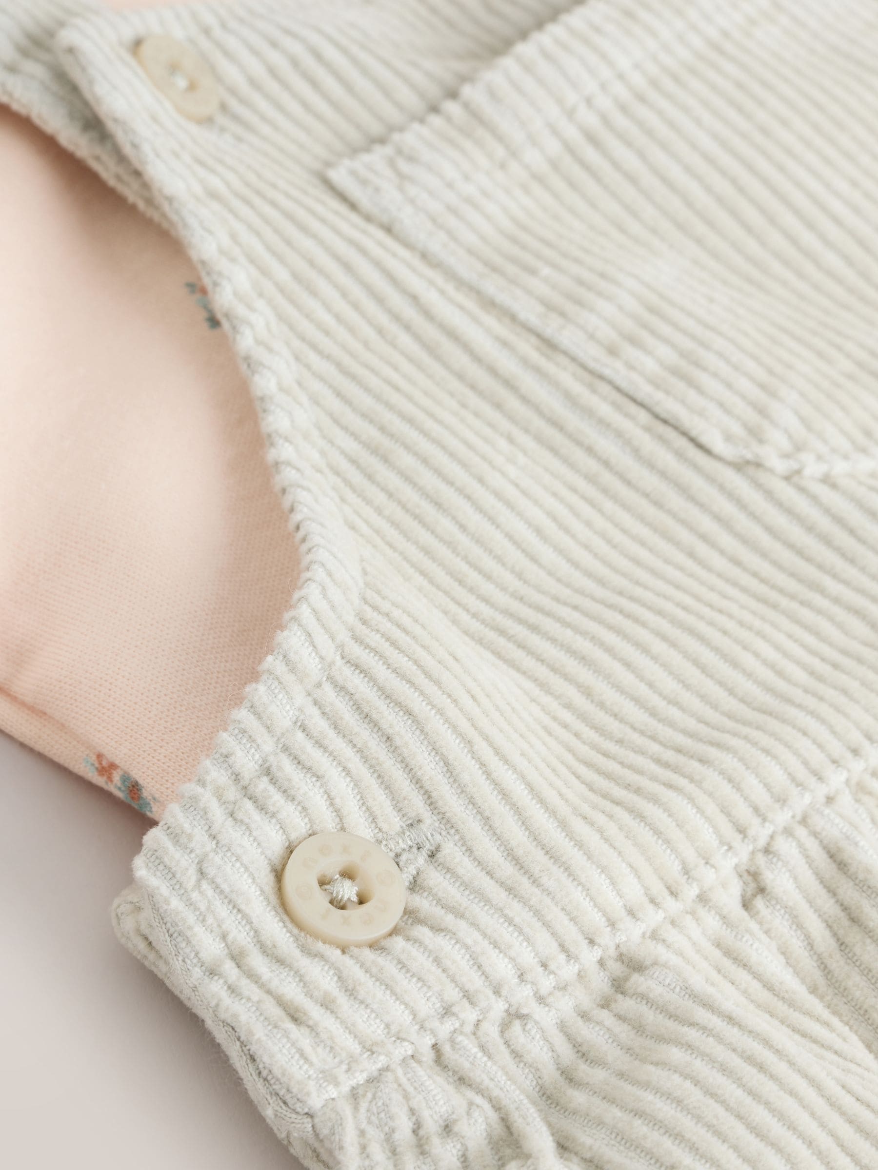 Grijs-groen - Baby Print Bodysuit met Lange mouwen en Corduroy bretelbroeken Set 2 Pieces (0mnd -2jr)
