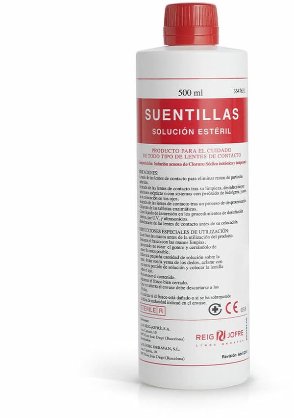 Saline Solution Suentillas   Lenses 500 ml