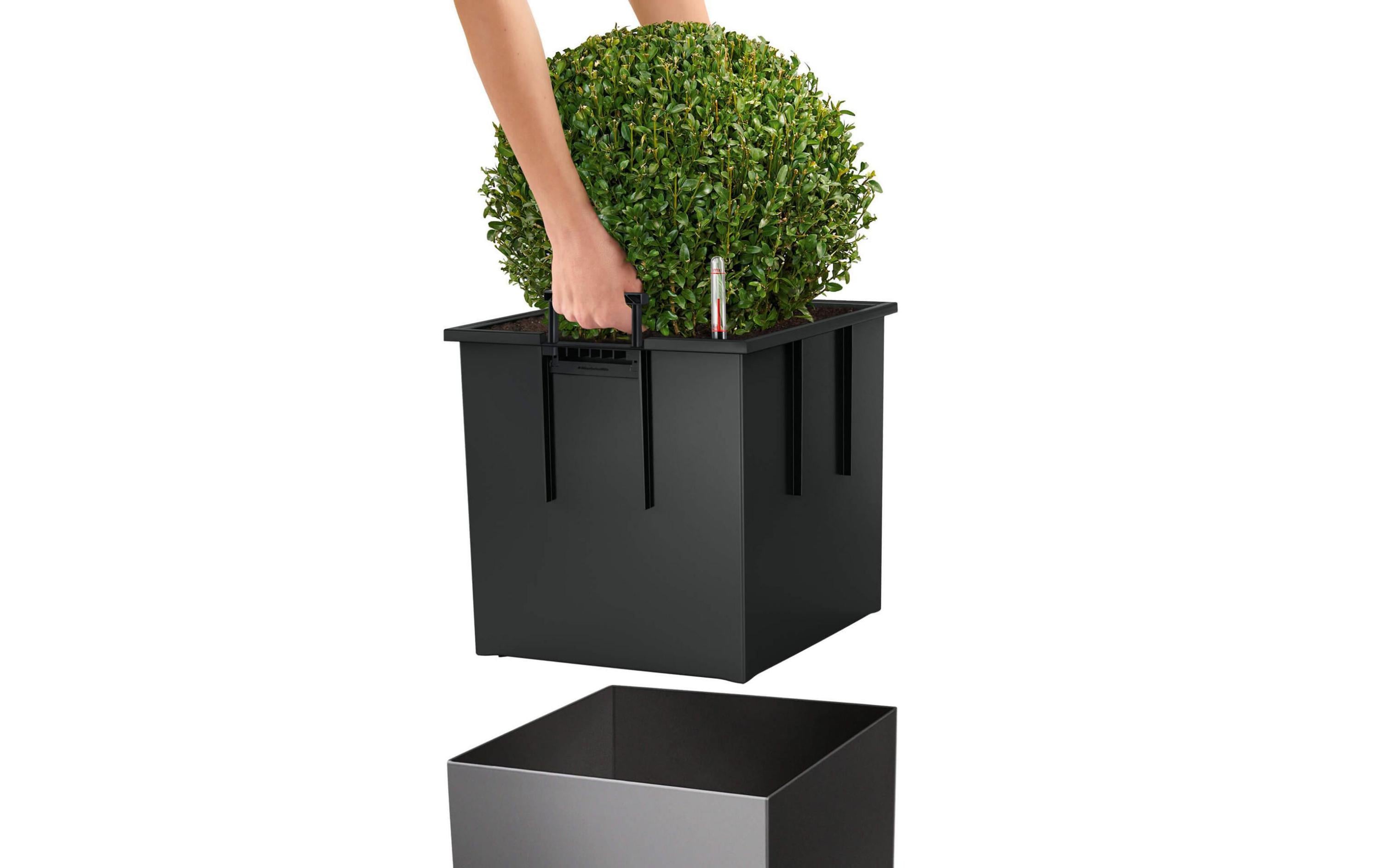 Blumentopf Cube 40 Beige<br>Akzente setzen