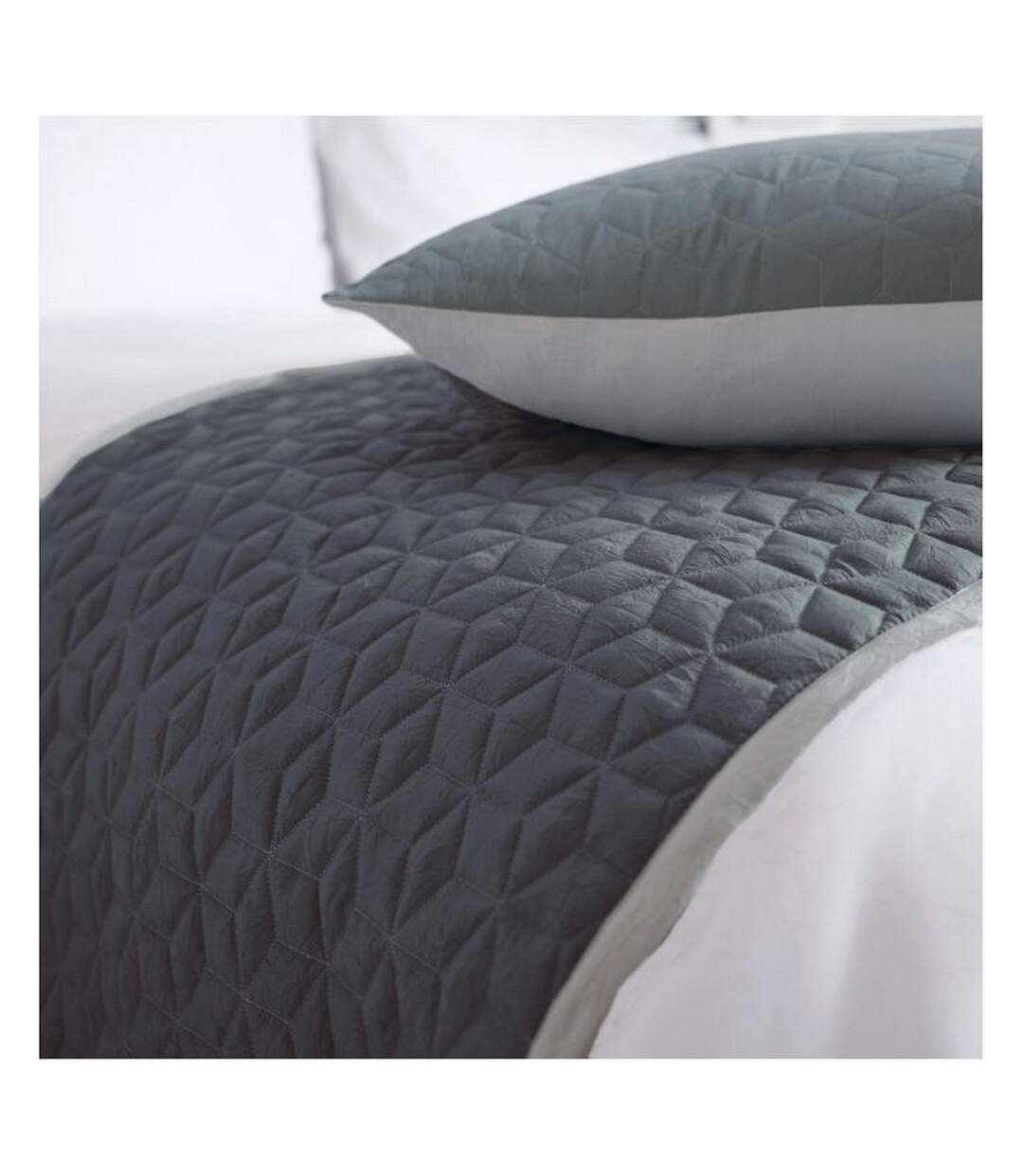 Belledorm - Chemin de lit PANAMA (Gris / Gris clair) (Taille unique) - UTBM348