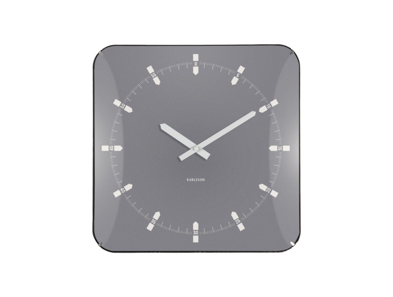 Wall Clock Sucinto Dome Square KA6085BK Black