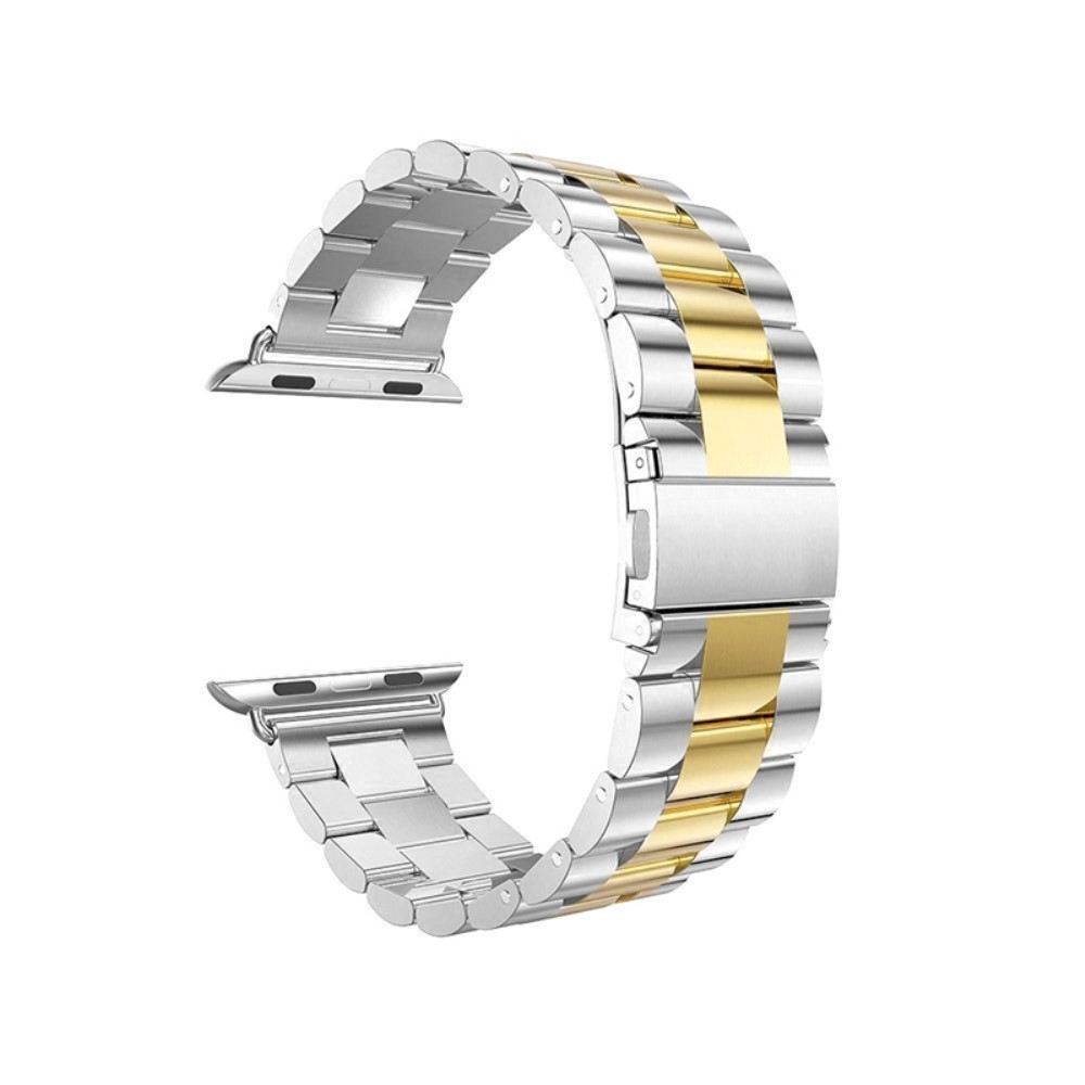 Apple Watch (49/46/45/44 mm) Deluxe Edelstahl Armband - Silber / Gold