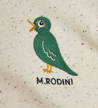 Mini Rodini Jogginghosen - Creme Meliert m. Vogel