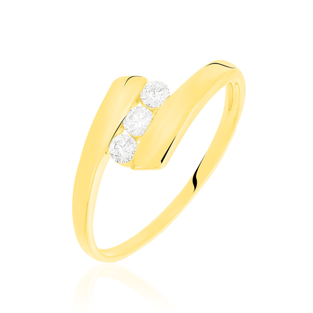 Bague Trilogie Or Jaune Diamant