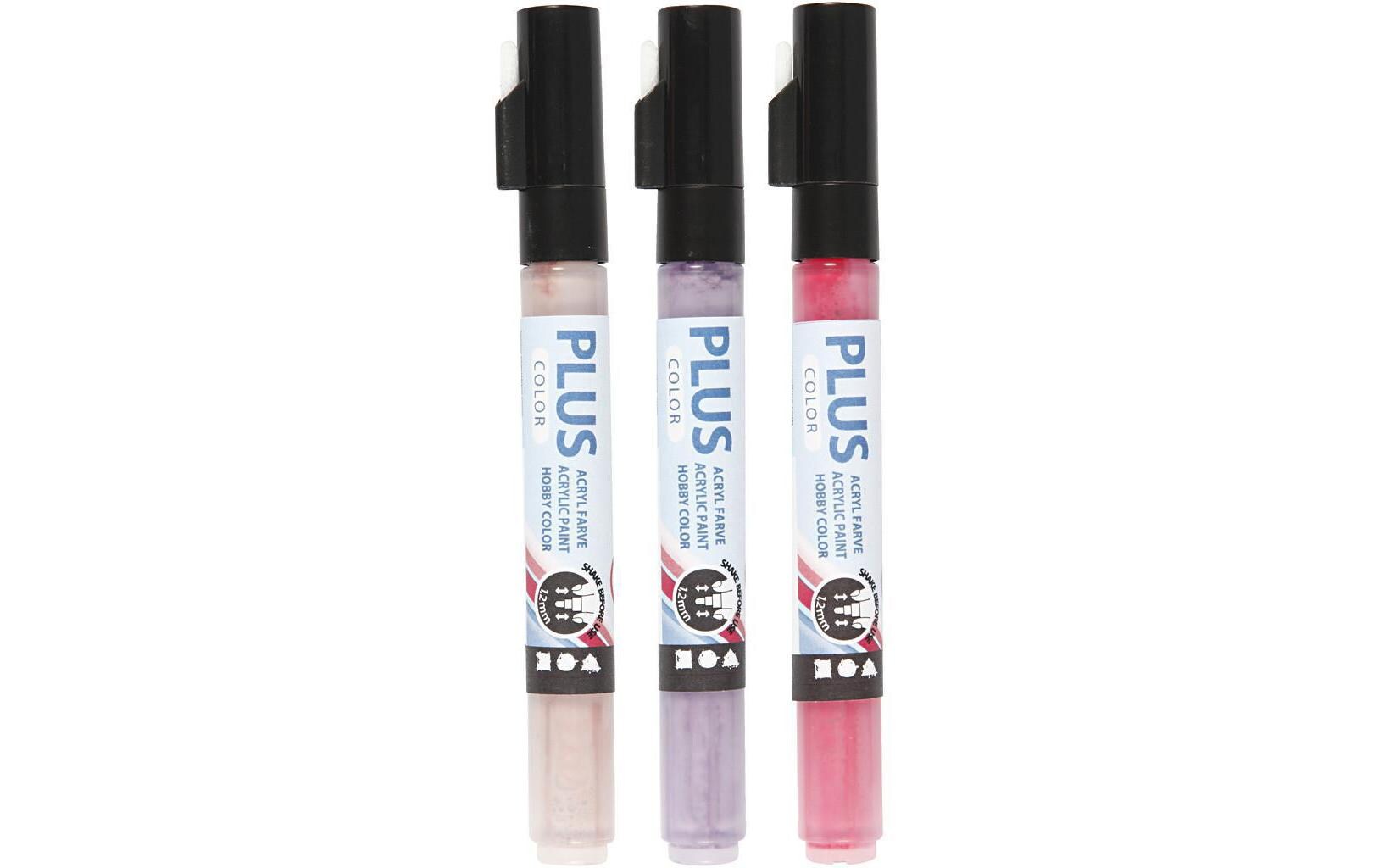 Acrylmarker Plus Color 3er Set, RosatöneAcrylstifte für Z. B. Steine anmalen