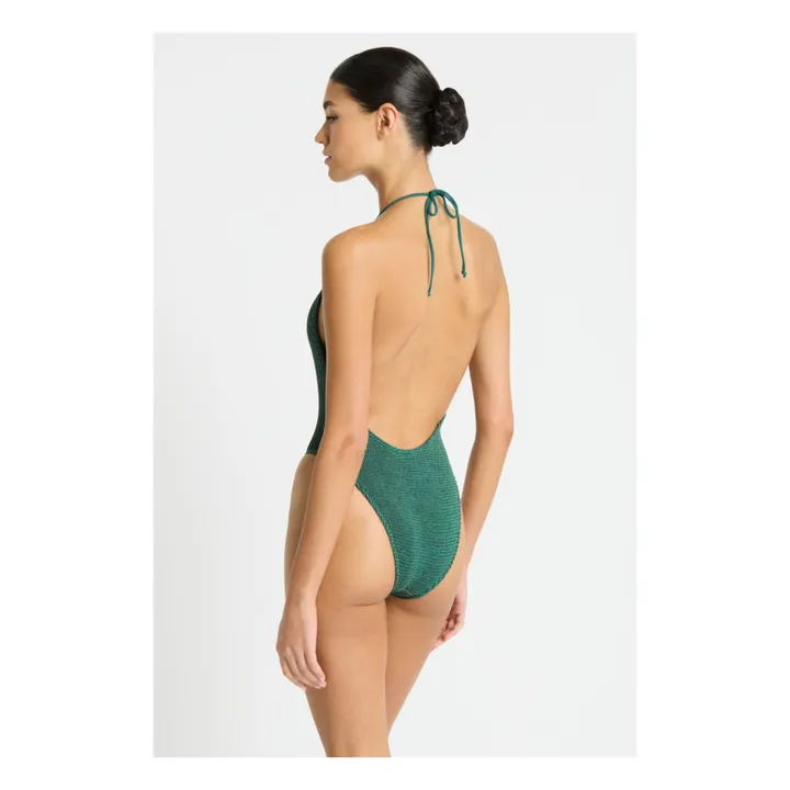 Bond-Eye Maillot 1 Pièce Bisou Métallisé | Vert Jade
