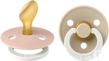 Bibs 2 Tétines Anatomic Glow Duo Vani/Blush 2 Pièces