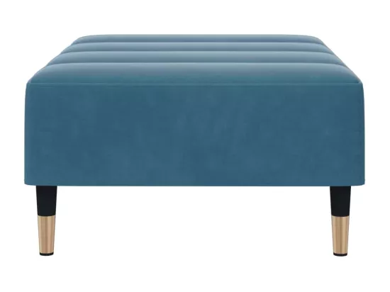 Repose-pied bleu 77x55x31 cm velours