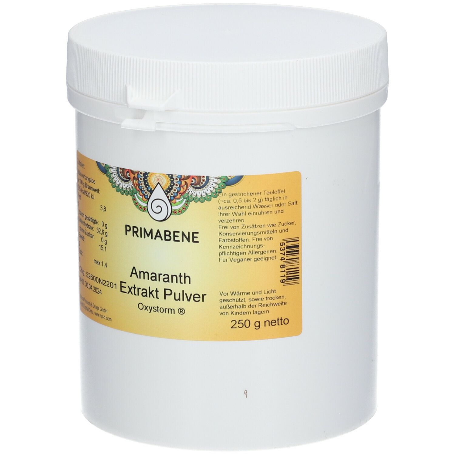 PRIMABENE Amaranth Extrakt Pulver (Oxystorm®)