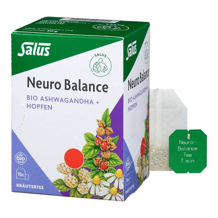 Neuro Balance Bio Ashwagandha + Hopfen Tee Salus, 15 St