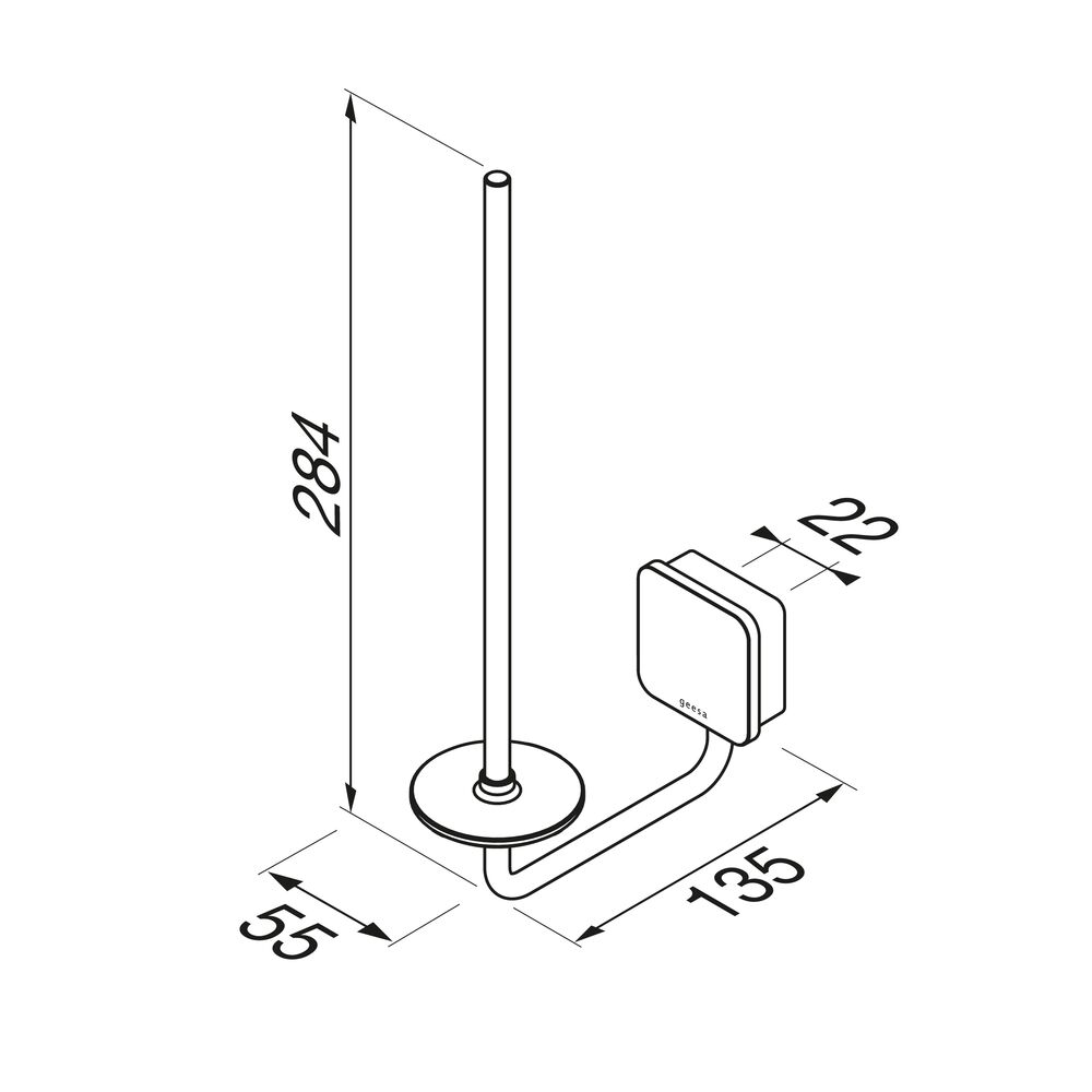 Geesa Topaz reserverolhouder zwart