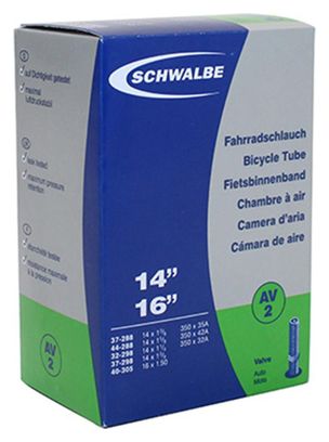Chambre a air velo 350 x 35a - 14  Schwalbe valve standard tout alu