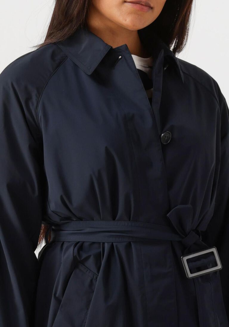 donkerblauwe woolrich parka's summer trench