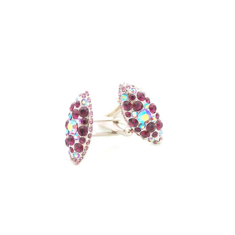Boutons de manchette, NYX Mauve, Cristal Swarovski