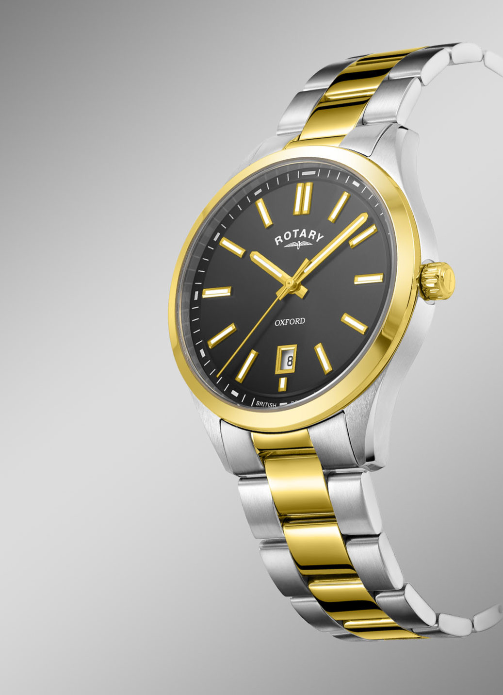 Rotary Quartz-Herrenuhr mit Edelstahlbandgehäuse