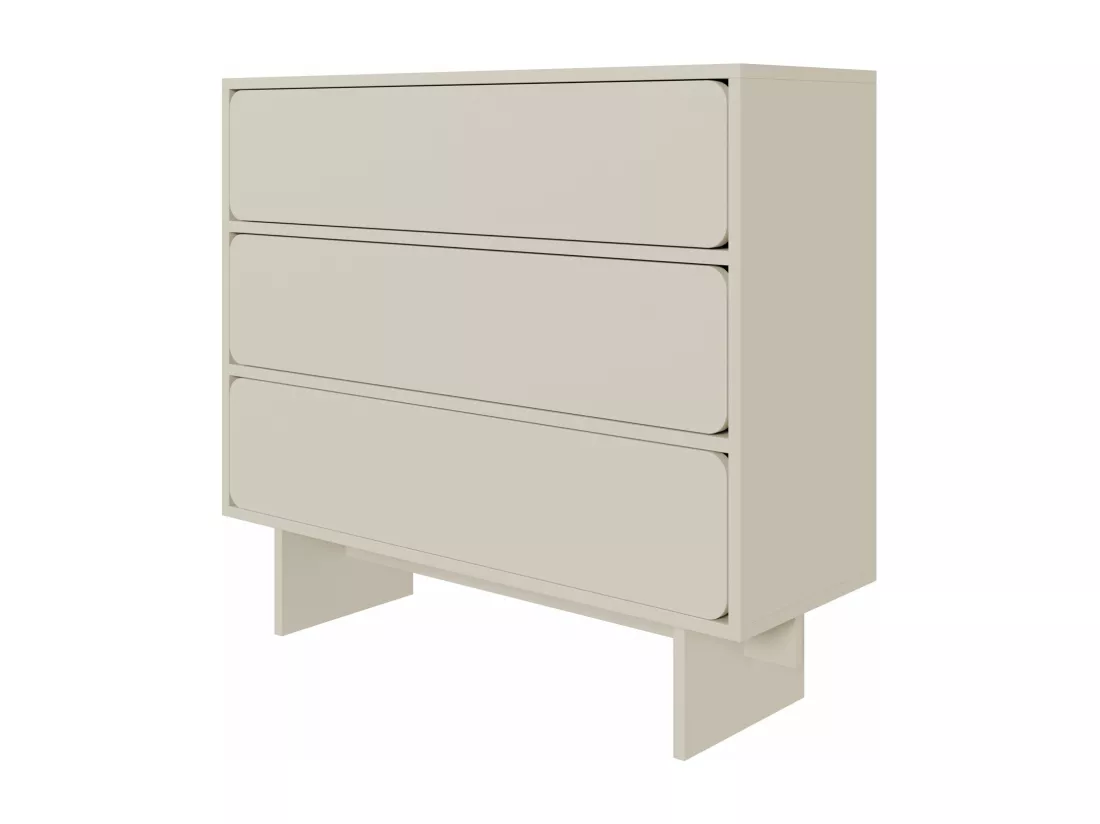 Commode - 101 cm - 3 tiroirs - grège - WUWU