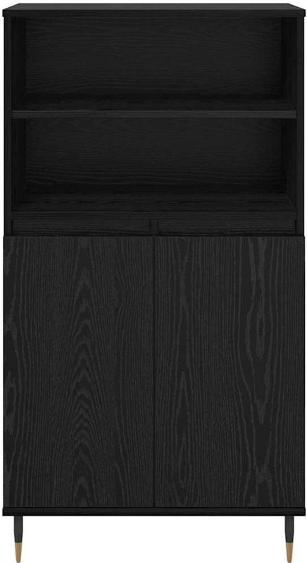 vidaXL - Highboard - Zwart - Bewerkt Hout