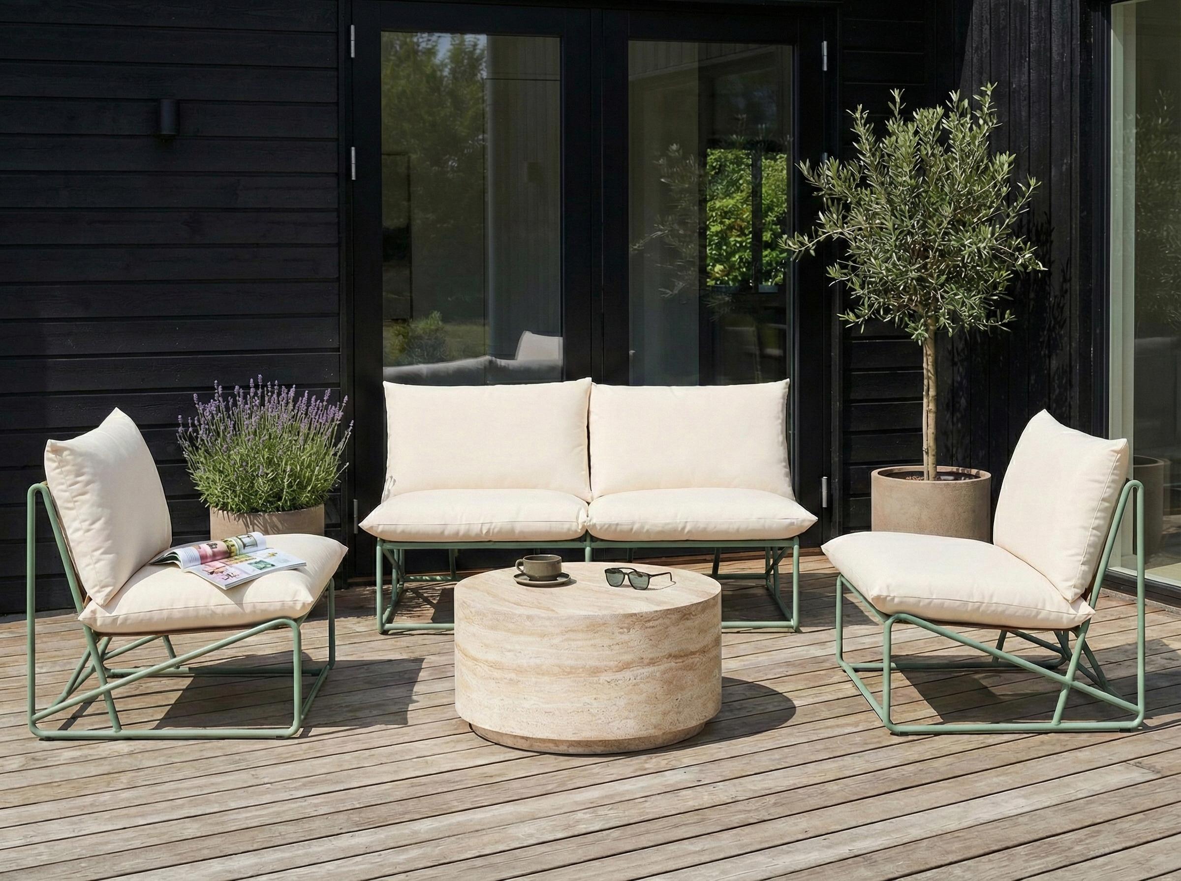 Tuin bankenset 4-zits PICO Metaal Groen