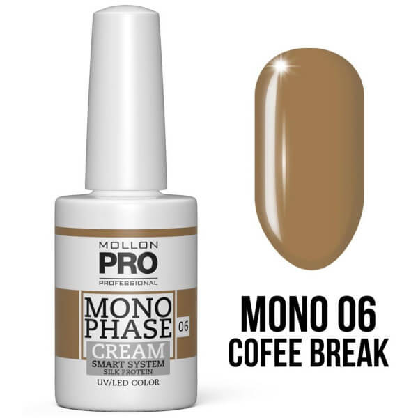 Vernis Monophase n°6 Cofee Break 5-en-1 n°06 uv/led Mollon Pro 10ML