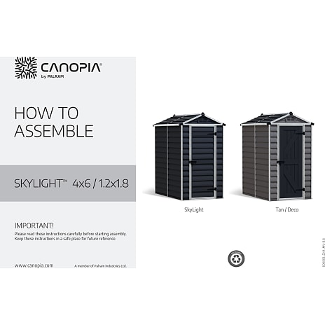 Skur Palram - Canopia Skylight 2,1 m2 - midnatsgrå