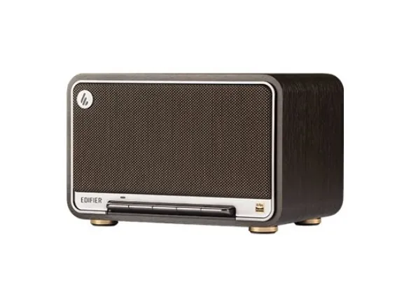 Edifier D32 - Højttaler - 2.1-kanal - trådløs - Bluetooth, Wi-Fi - App-kontrolleret - 60 Watt - 2-vejs - sort valnød