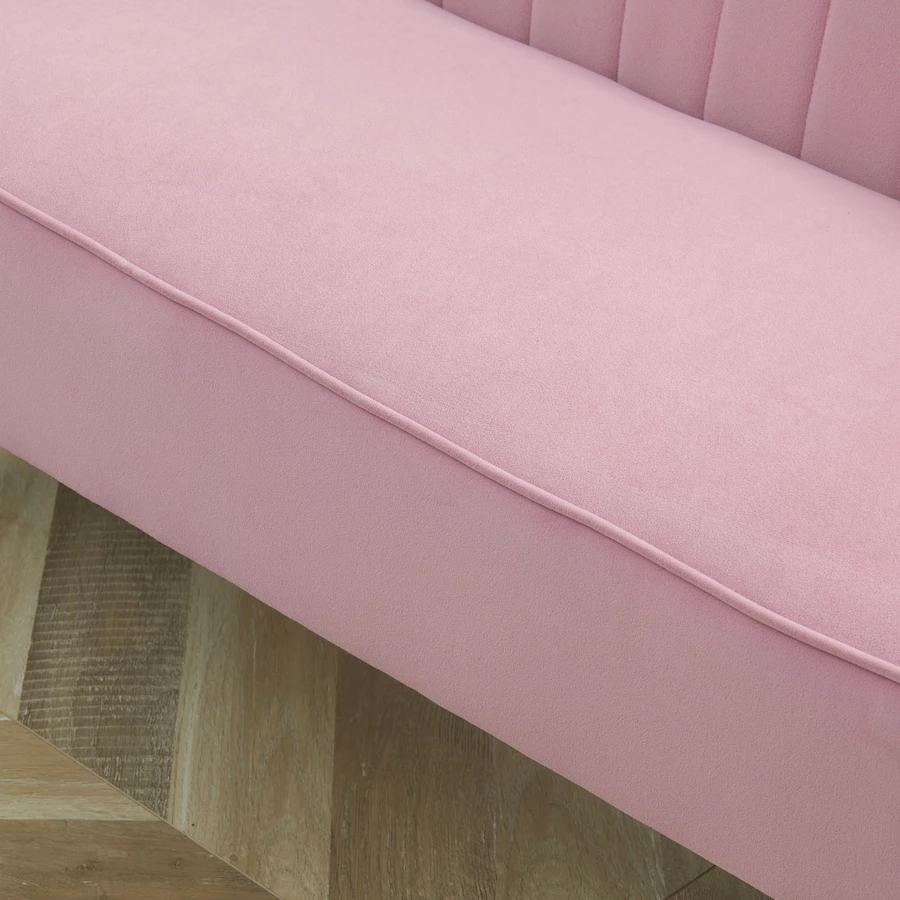 HOMCOM 2 Sitzer mit weicher Polsterung pink