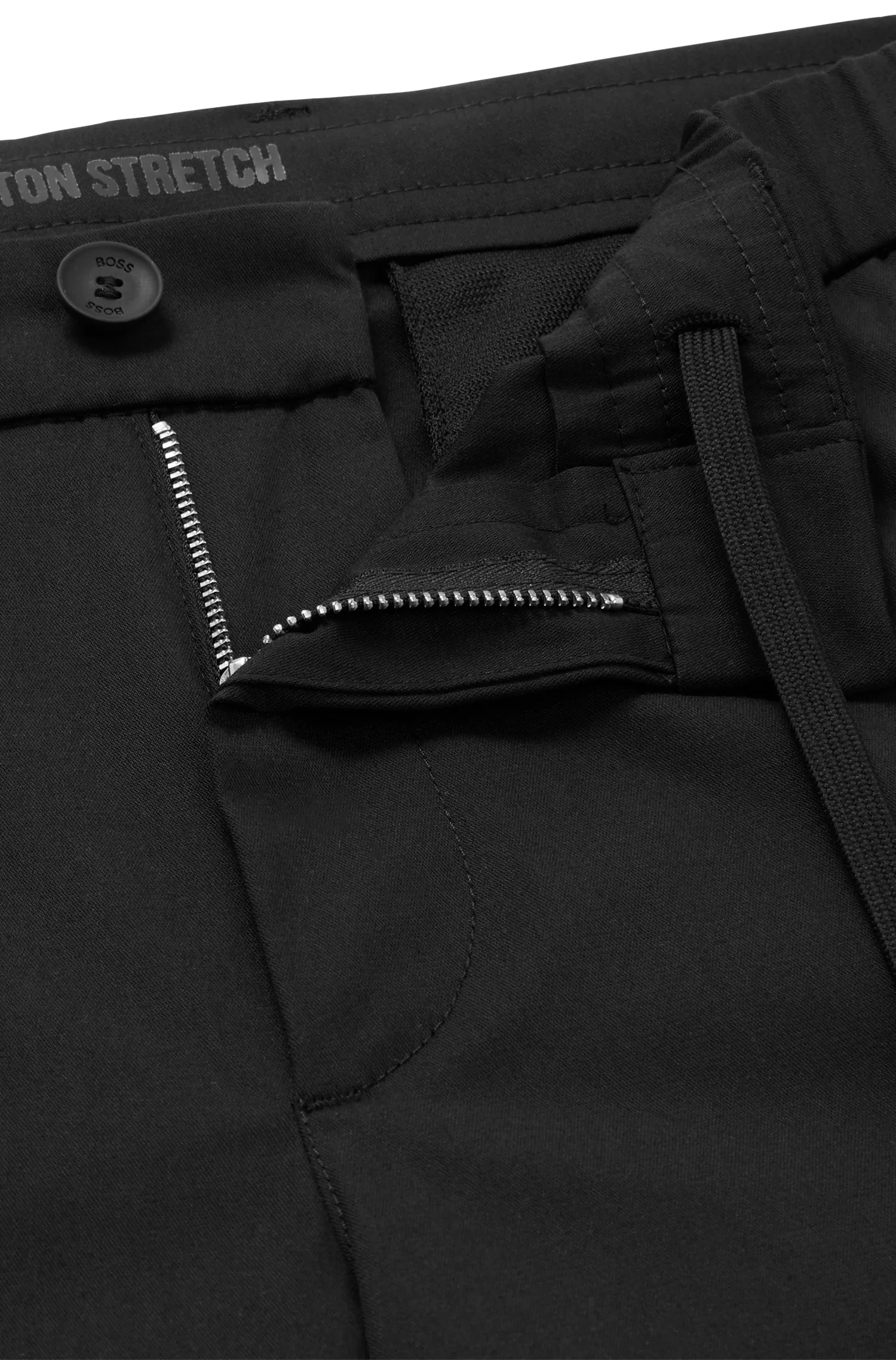 Calça chino BOSS verde-limão em mistura de algodão.