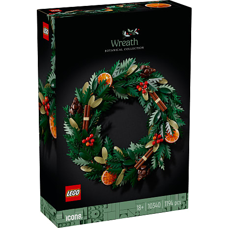 LEGO Icons Krans Boligindretningssæt med julepynt 10340
