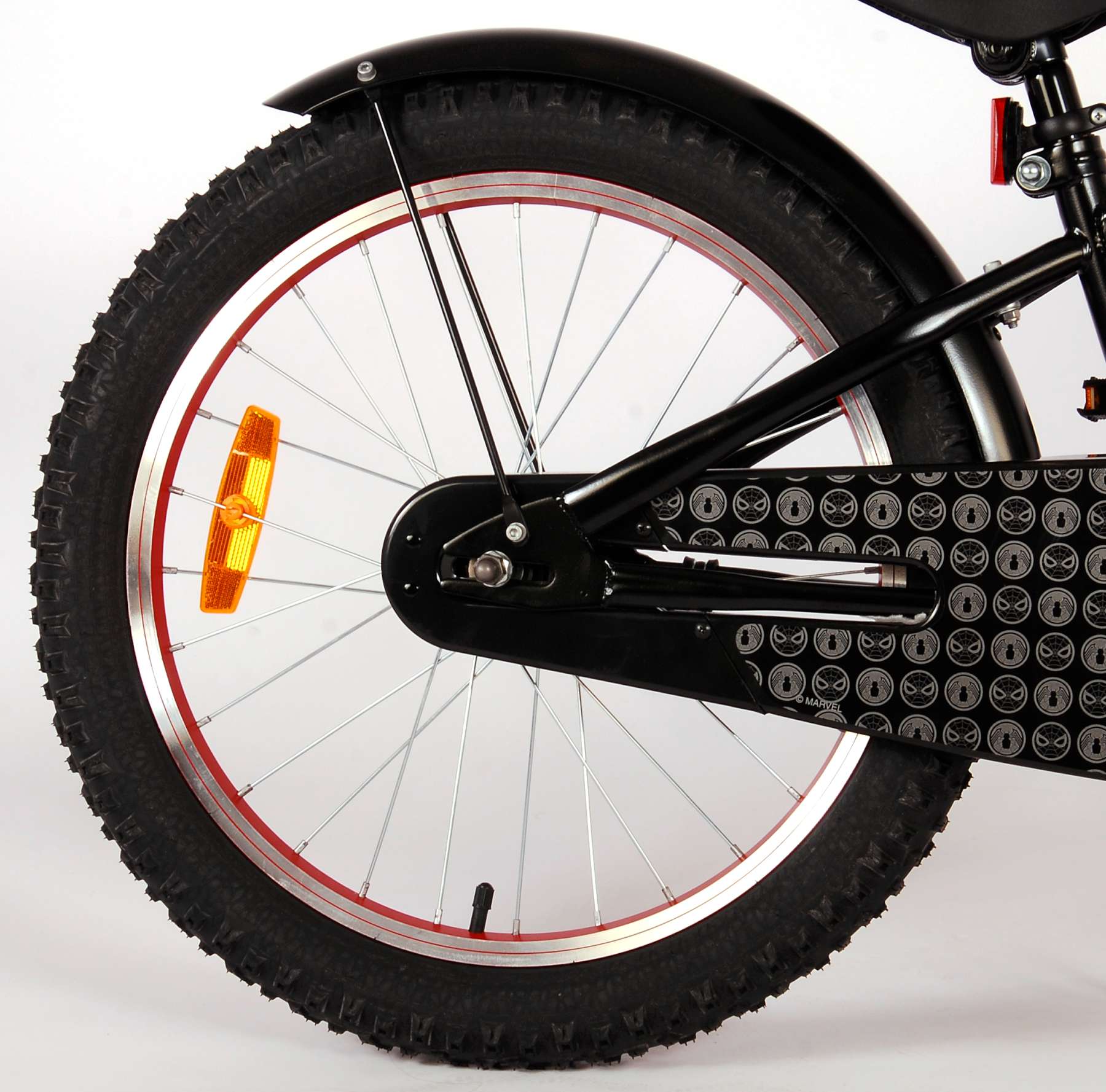 TPFSports Spider-Man Kinderfahrrad - Jungen - 20 Zoll - Rücktritt + Handbremse - Mattschwarz