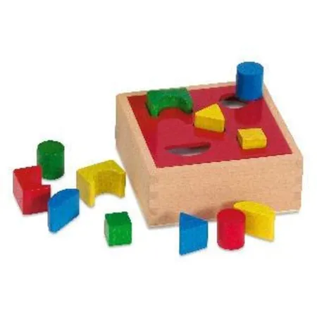 SpielMaus Steckbox Holz mit 15 Steinen