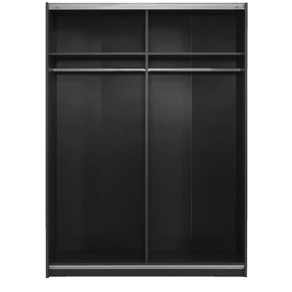 Schuifdeurkast Genua - antraciet/eikenkleur - 204x150x60 cm