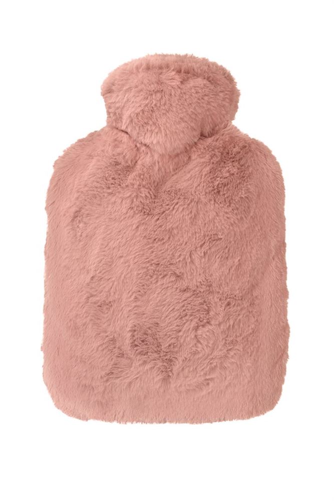 FROSCH Wärmflasche PVC<br>1 Stück, 1.8l, Langhaar-Flausch altrosa