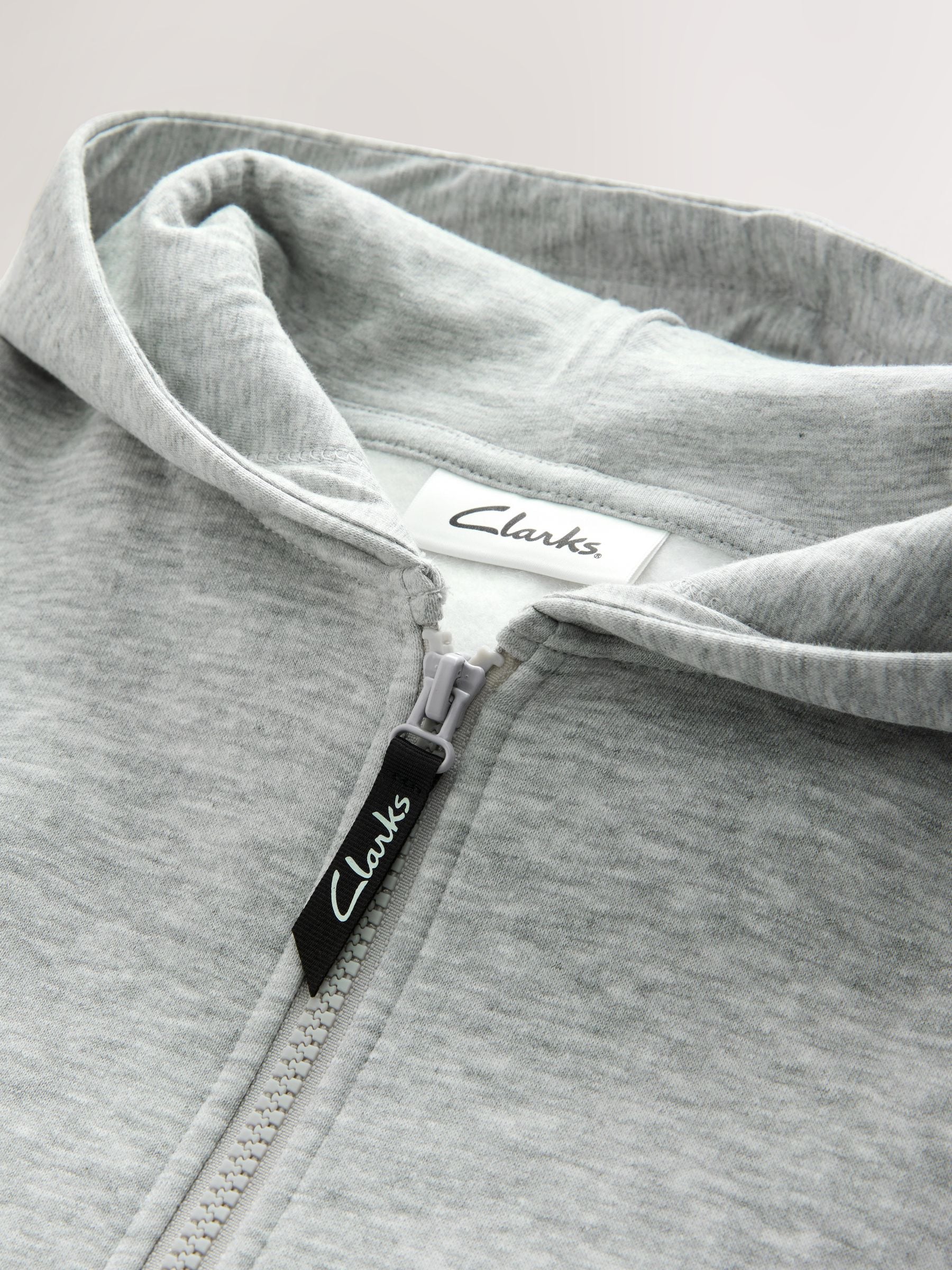 Grijs - Clarks sweat hoodie met doorlopende rits
