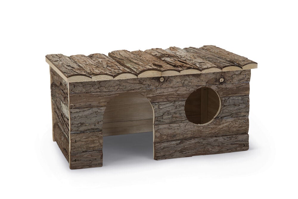 Beeztees Royal Forest Blokhut - Knaagdierspeelgoed - Bruin - 20x23x40 cm