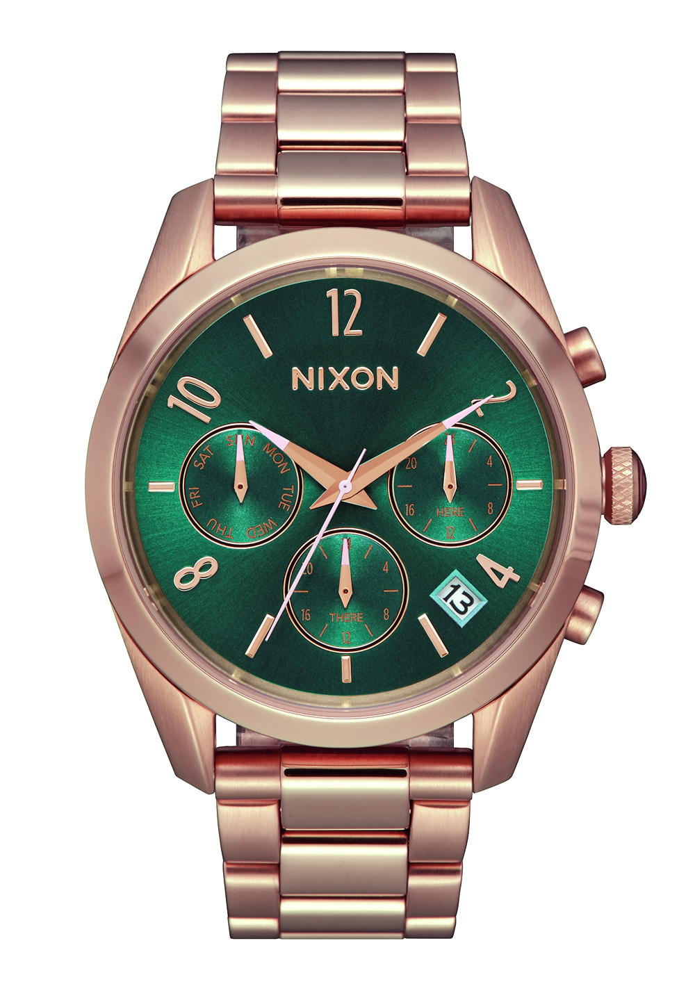 Nixon The Bullet Chrono 36 All Rose Gold / Emerald A9492806